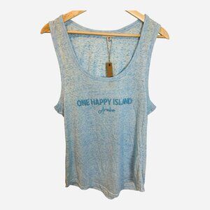 Treasure Cove Aruba Tank Top Size 2XL (slim Fit) Blue Vacation Travel NWT